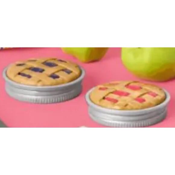 NEW American Girl PIES + JAM TIN LIDS Blueberry Cherry 6PC Food Accessory Set - Picture 6 of 8
